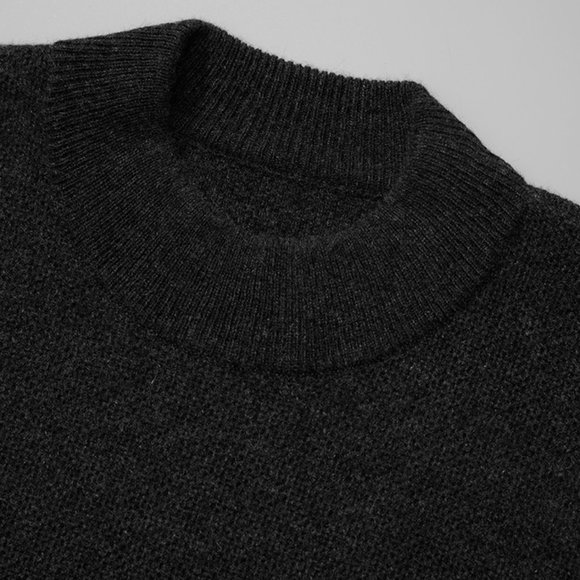 CHICJOC Women 100% Cashmere Knit Loose-Fit Sweater in dark grey size 36 - Picture 3 of 15